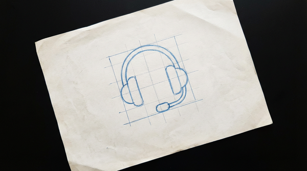 a headset with a boom microphone