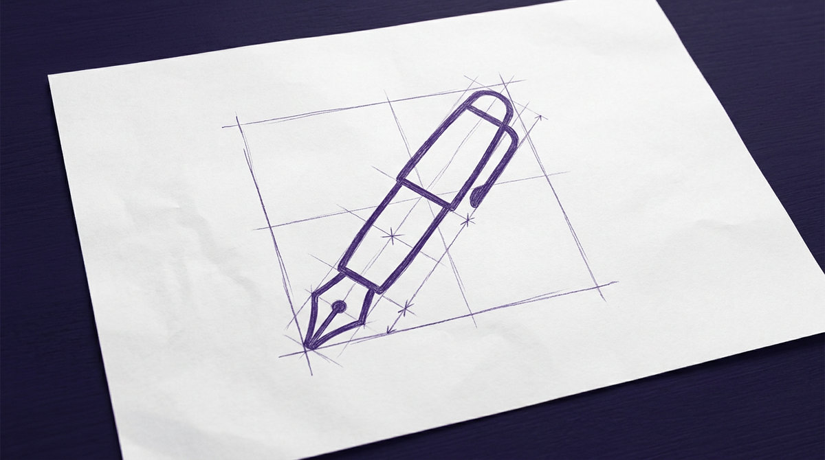 a classic fountain pen with a tapered cylindrical barrel, a metallic pocket clip, and an exposed pointed metal nib featuring a central ink slit and breather hole