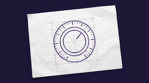 a single rotary control dial, viewed from directly above, featuring a radial indicator line on its top surface and set against a flat panel marked with a graduated scale of tick marks along its outer edge to represent a range of adjustment