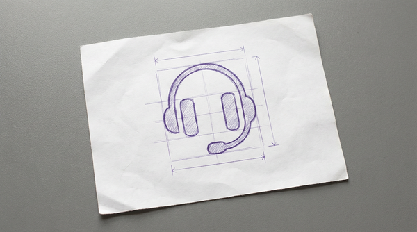 a headset with an attached boom microphone