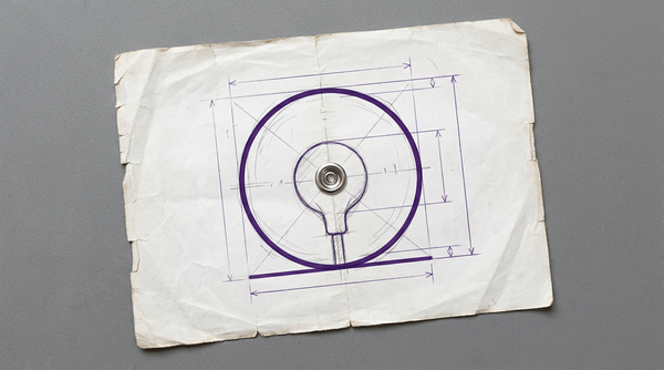 an adhesive ECG electrode patch, presented as a circular disc with a single, metallic snap connector at its center