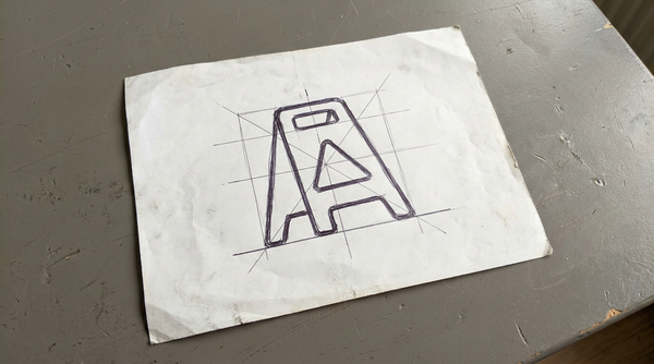 a foldable A-frame caution sign