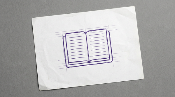 an open-paged diary book, with ruled lines visible on both pages