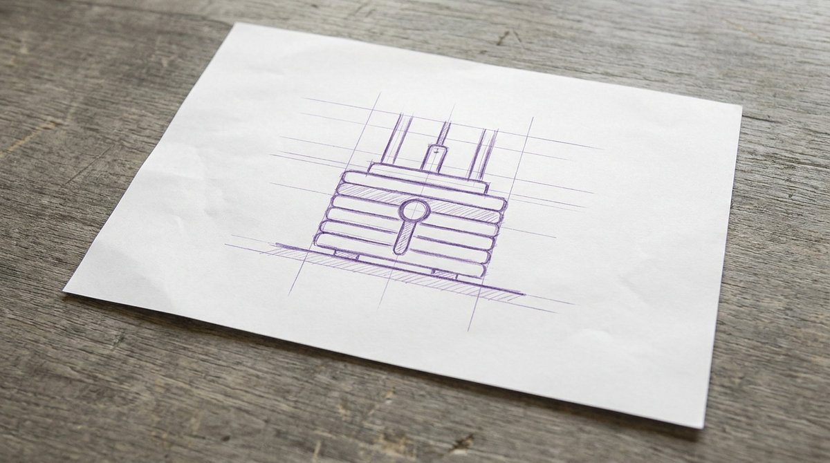 a selectorized weight stack from a gym machine, with a visible selection pin inserted partway down the stack