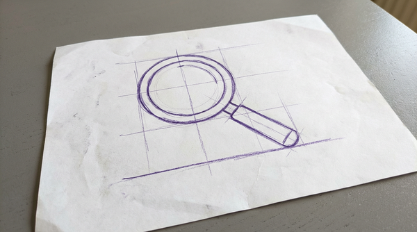 a classic round magnifying glass with a simple, short, straight handle